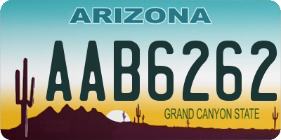 AZ license plate AAB6262