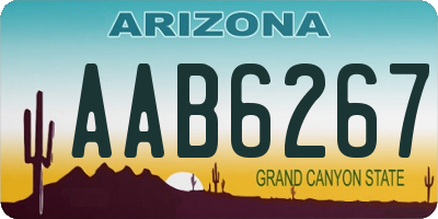 AZ license plate AAB6267