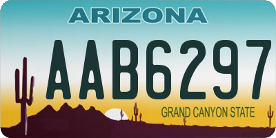 AZ license plate AAB6297