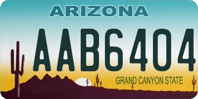 AZ license plate AAB6404