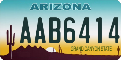 AZ license plate AAB6414