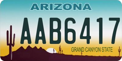 AZ license plate AAB6417