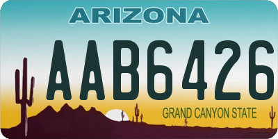 AZ license plate AAB6426