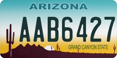 AZ license plate AAB6427