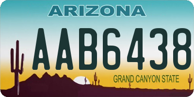 AZ license plate AAB6438