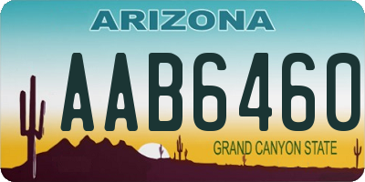 AZ license plate AAB6460