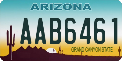 AZ license plate AAB6461