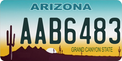 AZ license plate AAB6483