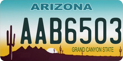 AZ license plate AAB6503