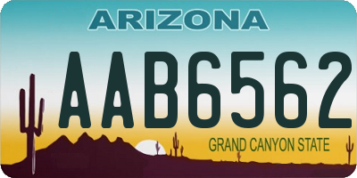 AZ license plate AAB6562