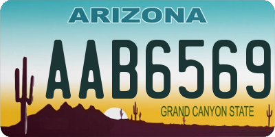 AZ license plate AAB6569