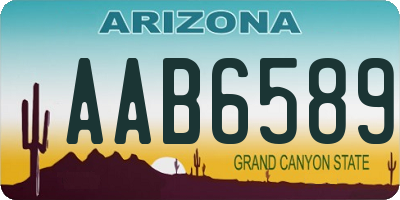 AZ license plate AAB6589