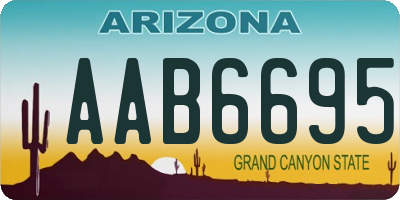 AZ license plate AAB6695