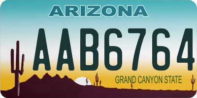 AZ license plate AAB6764