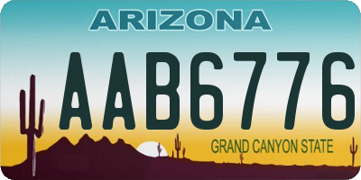AZ license plate AAB6776