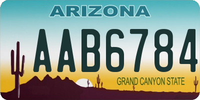 AZ license plate AAB6784