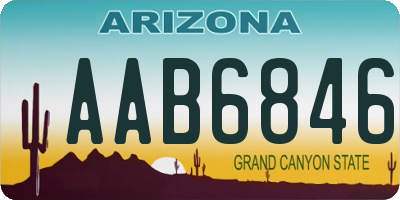 AZ license plate AAB6846
