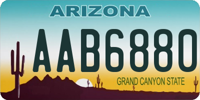AZ license plate AAB6880