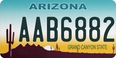 AZ license plate AAB6882