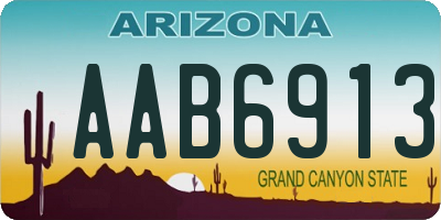 AZ license plate AAB6913