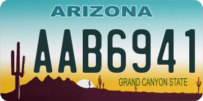 AZ license plate AAB6941