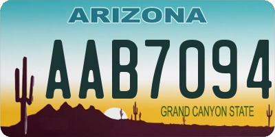AZ license plate AAB7094