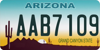 AZ license plate AAB7109