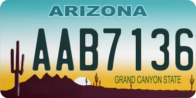 AZ license plate AAB7136