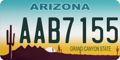 AZ license plate AAB7155
