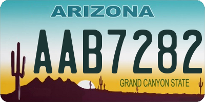 AZ license plate AAB7282