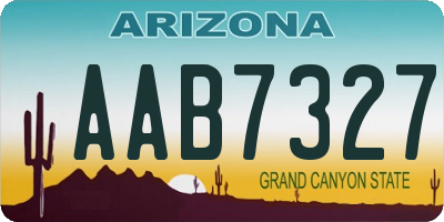 AZ license plate AAB7327