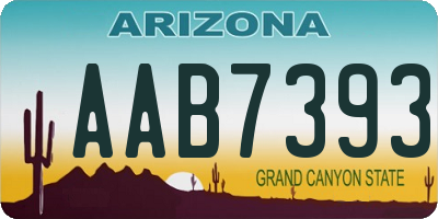 AZ license plate AAB7393