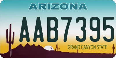 AZ license plate AAB7395