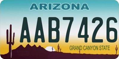 AZ license plate AAB7426