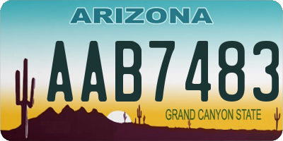AZ license plate AAB7483