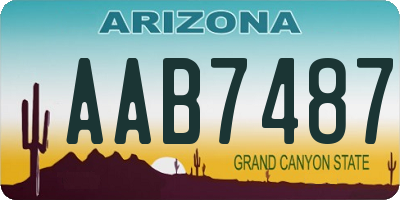 AZ license plate AAB7487
