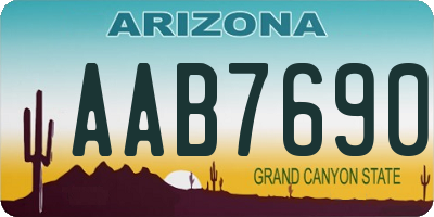 AZ license plate AAB7690