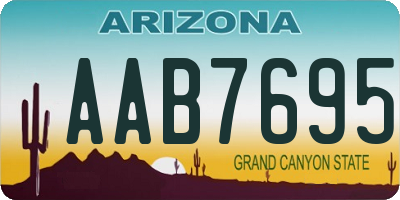 AZ license plate AAB7695