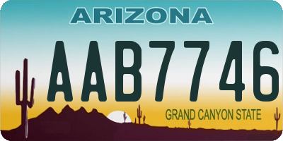 AZ license plate AAB7746