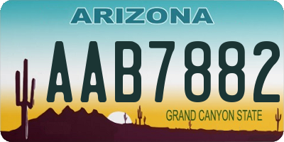 AZ license plate AAB7882