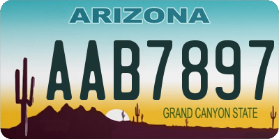 AZ license plate AAB7897