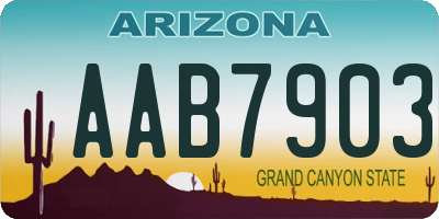 AZ license plate AAB7903