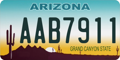 AZ license plate AAB7911