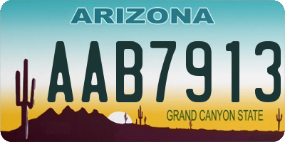 AZ license plate AAB7913