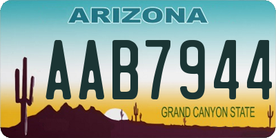 AZ license plate AAB7944