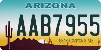 AZ license plate AAB7955