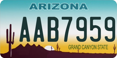 AZ license plate AAB7959