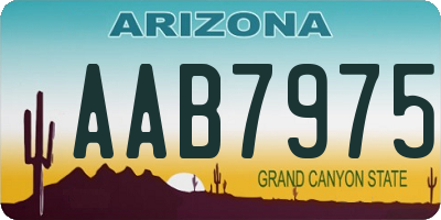 AZ license plate AAB7975