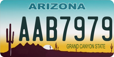 AZ license plate AAB7979