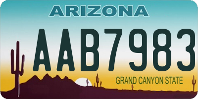 AZ license plate AAB7983